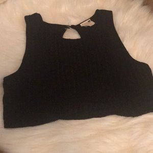 L.A. hearts Black lace crop top
